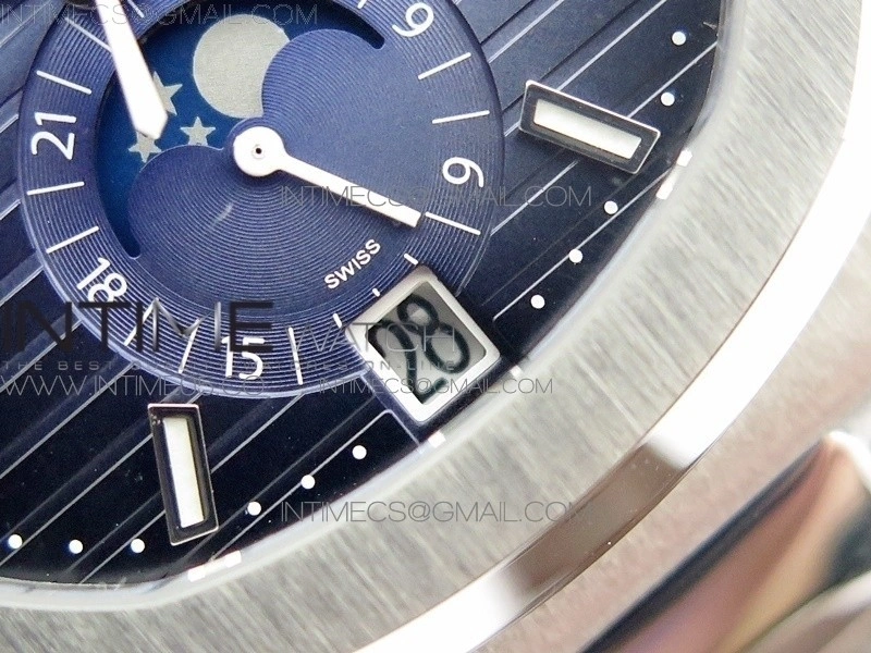 NAUTILUS 5726 SS GRF 1:1 BEST EDITION BLUE DIAL WORKING ANNUAL CALENDARON SS BRACELET A.324 V2